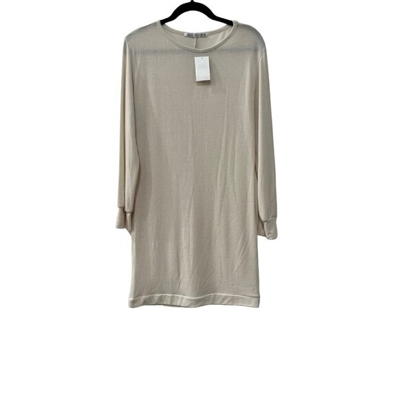 NWT Fraiche By J Long Sleeve Sweater Dress Ivory Size M MSRP $93 - Picture 3 of 12